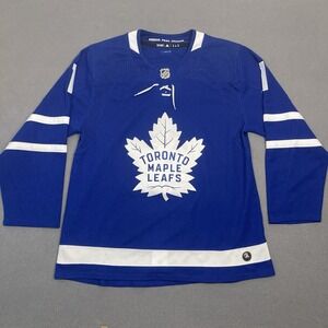 NHL Adidas Toronto Maple Leafs Jersey Johnny Bower #1 Hockey Size 56 Blue READ